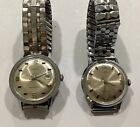 Vintage Timex Marlin 1960s Lot Of 2 Watches For Parts Or Repair Not Running