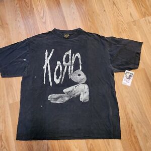 Vintage Korn Issues Album Late 90s T Shirt XL doll gold series tag rare