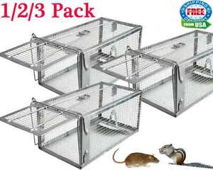 1-3Pack Mouse Trap Rat Trap Rodent Trap Live Catch Cage Easy to Set Up and Reuse