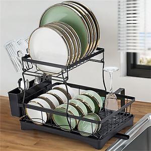 Dish Drying Rack, Dish Rack for Kitchen Counter, over Sink Dish Drying Rack with