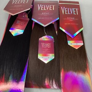 Straight Velvet Remi 100% Human Hair Natural Extensions Choose Color & Length