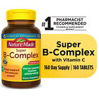 Nature Made Super B Complex Vitamin C Folic Acid B1 B2 B3 B6 Tablets  160 Count