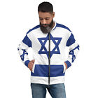 Israel Flag All-Over Print Bomber Jacket Front Back Sleeve Design Cultural Pride