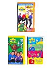 The Wiggles VHS Video Lot of 3 Dance Party Wiggly World Yummy Cassette Tapes