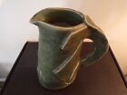 Unusual Vintage Matte Green Art Pottery Vase,  Arts and Crafts Era