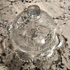 New ListingClear Glass Scalloped Round Covered Dome Butter Dish, Vintage