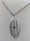 Montana Silversmiths Aztec Oval reversible pendant necklace US made