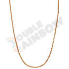 Men Women Stainless Steel Rolo Necklace Gold/Black Plated 3mm 16-36