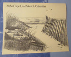 2024 CAPE COD Beach ART SKETCHEs - MONTHLY WALL CALENDAR 8.5X11