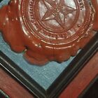 Framed St Louis San Francisco And Texas Railroad Company 1900 Wax Seal Stamp 7x6