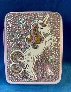 Kid’s Small Make Up Kit. From Claire’s. Pink Sparkly Unicorn Case With Zipper