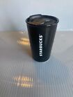 STARBUCKS Ceramic Black tumbler 8 Oz. With Lid Travel Mug Logo Tumbler NEW