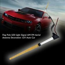 12V Parking Pole Light Car LED Amber Light Signal AM FM Aerial Antenna Decor