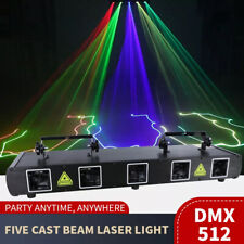 5 Lens 5 Beam RGBYC DJ Laser Stage Light Disco Show DMX Projector Party Light