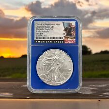 2021 (W) American Silver Eagle T-1 $1 MS 69 NGC West Point Early Releases Blue