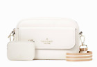 New Kate Spade Rosie Pebbled Leather Flap Camera Bag Parchment Multi