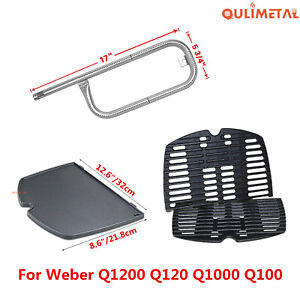 Grill Replacement Burner, Cooking Griddle Grates for Weber Q1200 Q120 Q1000 Q100