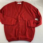 Classics By Palmland Cardigan Sweater Red Acrylic Grandpa USA Vintage 90s Sz XXL