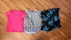 Torrid Tank Tops Size 1 1x Lot Of 3 Blouse Pink Gray Floral Blue