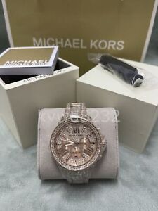 Michael Kors MK6452 Wren Rose Gold Pave Glitz Stainless Steel Ladies Wrist Watch