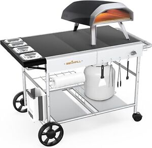 Oven Cart Table for Ooni Koda/Karu/Fyra 16 & 12 Movable Food and Prep Workcart