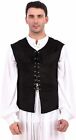 ThePirateDressing Mens Medieval Pirate Renaissance Steampunk Lace-up Vest Gothic