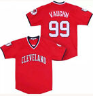 Red Rick Vaughn #99 Baseball Jersey Wild Thing All Stitched Pullover Any Size