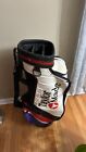 Vintage TaylorMade Tour Staff 6 Way Golf Bag  90s White Red Purple