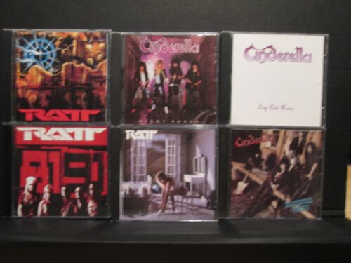 6 CD Lot '80s Hair Metal Cinderella Ratt