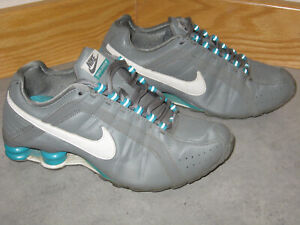 Vintage NIKE Shox Womens Size 6 Athletic Running Shoes Grey Turquoise 454339-005