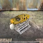 Vintage Paw Paw Lippy Joe / River Runt Lure in Tough Yellow Frog Splatter Finish