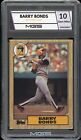 1987 Topps #320 Barry Bonds MGS GRADED 10 Gem Mint Rookie Card RC Pirates