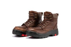 Soft Toe Work Boots for Men, Oiled Leather 6 inch Durable Wide Duty Shoes