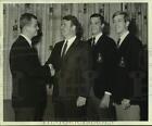 Press Photo Dr. J.S. Anzalone of Univ. So. Miss. Greeted by Kappa Sigma Officers