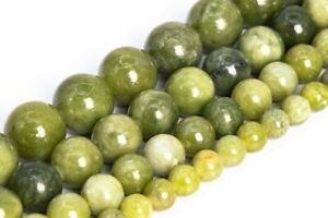 Natural Chinese Jade Bead Peridot Green Grade AAA Round Bead 4/6/8/9-10/12MM