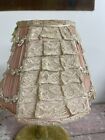Antique Pink Lampshade Lace Trim Ribbon Work #13