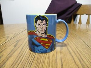 Superman Blue Ceramic Mug Cup DC Comics 2000 WARNER BROS. STUDIO STORE