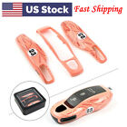 3Pcs Pink Pig Case Shell Cover for Porsche Cayenne Panamera 911 Remotes Key Fob