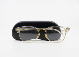 Ray-Ban RB 5154 5762 53mm Clubmaster Clear & Gold New Unisex Eyeglasses.