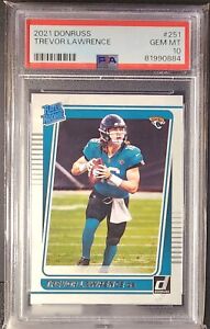 2021 PANINI DONRUSS #251 TREVOR LAWRENCE RC RATED ROOKIE PSA 10