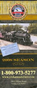 New ListingYreka Western Railroad Tri-Fold Brochure  - 2008