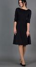 Donna Karan Dress Black Fit And Flare Size 12 Knee Length Orig $149.