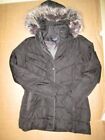 Womens CHAPS insulated fur trimmed hooded coat jacket S Sm