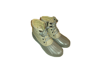 Nautica Women's Sea Ripple Taupe Gray Duck Boots Snow/Rainwater Size 7