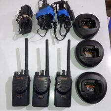 3 Used Motorola BPR40 VHF Mag One Radios With Chargers  AAH84KDS8AA1AN