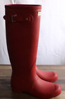 Hunter Women's Red Matte Rubber Rain Boots Original Tall 8 MED WFT1000RMA
