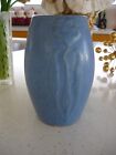 Zanesville Stoneware Pottery THICK MATT ROBIN EGG BLUE GLAZE 8 1/2” VASE
