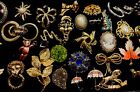 Estate Gold Brooch And Pin Lot