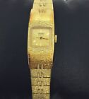 Vintage Seiko Quartz Goldtone Square Dial Wrist Watch (for parts/repair)