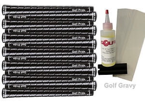 13 Golf Pride Tour Wrap Midsize Black 2G Golf Grips + FREE Kit TWPM-60R-120-X00